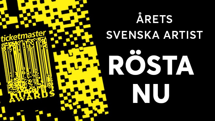 Rösta på Årets svenska artist i Ticketmaster Awards